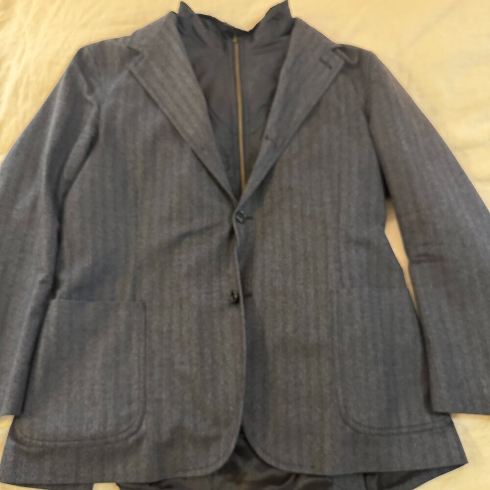 Saks 3-in-1 weatherproof sportscoat with zip out vest, made in Italy, mens 44/XL